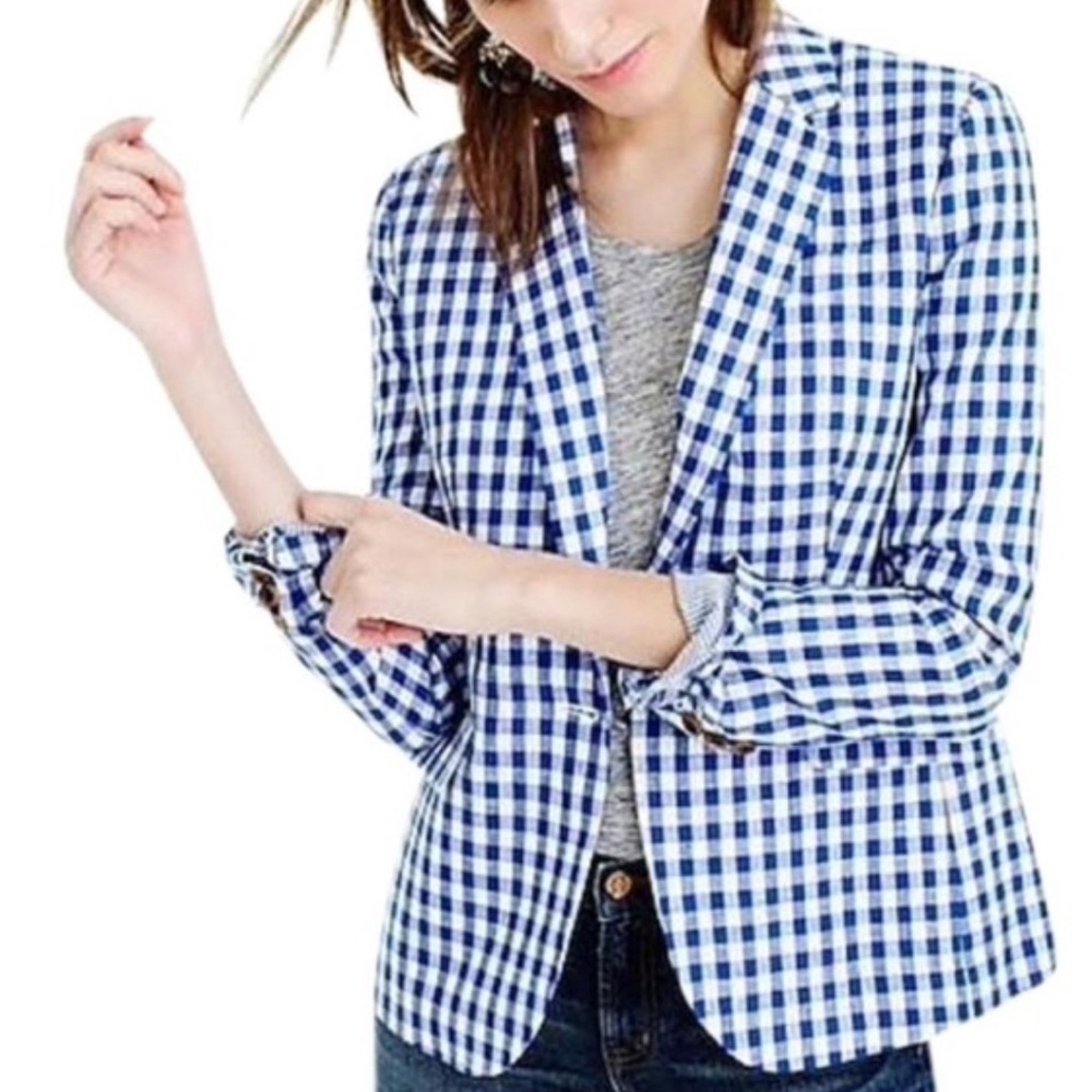 J Crew fitted linen blazer